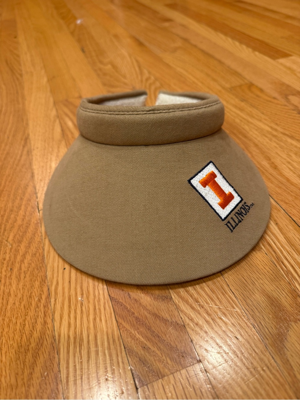 University of Illinois Tan University Logo Visor with Padded Headband